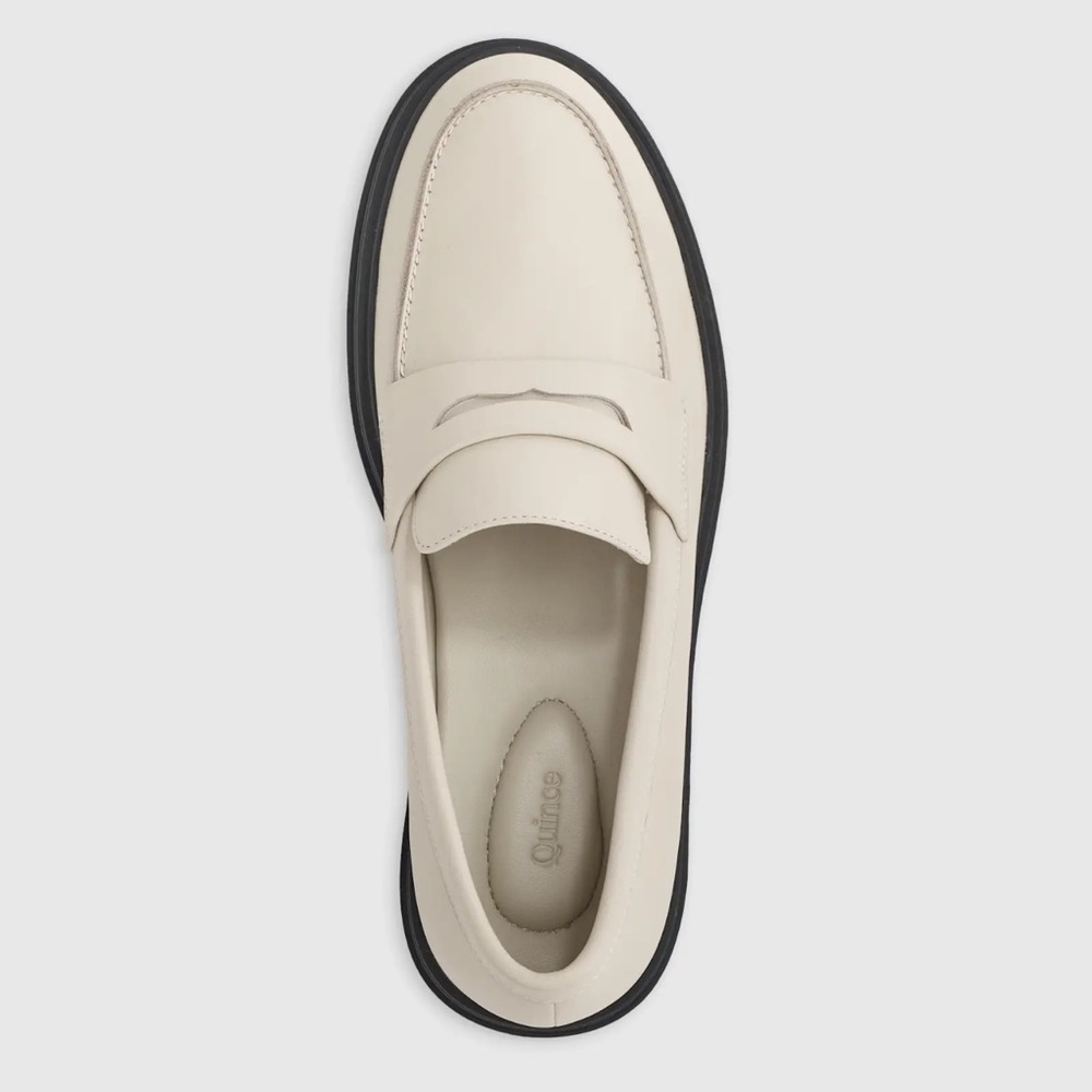QUINCE Italian Leather Lug Sole Loafer Bone NEW Size 7.5, 8 & 9 - Picture 4 of 13
